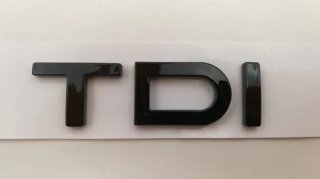 Emblema logo trasero Audi TDI negro