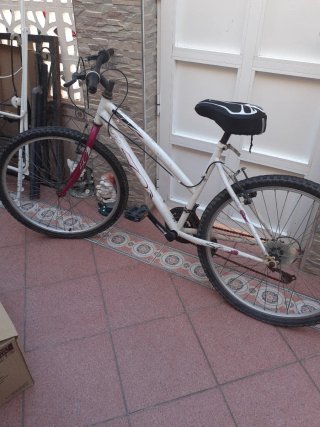 Bicicleta de Montaña Blanca y Rosa