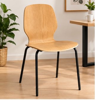Silla de madera y metal