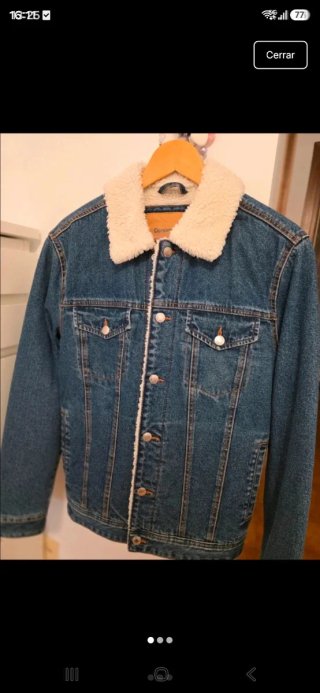Cazadora vaquera con borrego talla S