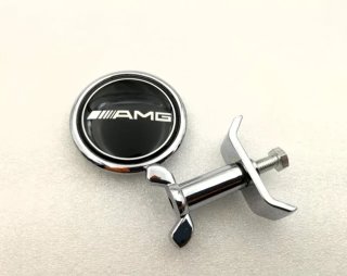 Emblema capó Mercedes Benz AMG negro 45 mm