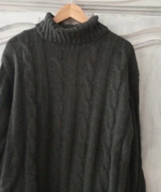 Jersey Y2K retrowear vintage cuello alto gris