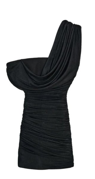 Vestido negro con brillos elegante