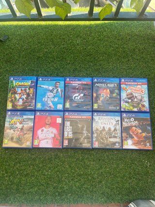 PS4 Videojuegos (Crash, FIFA 19, Minecraft, etc.)
