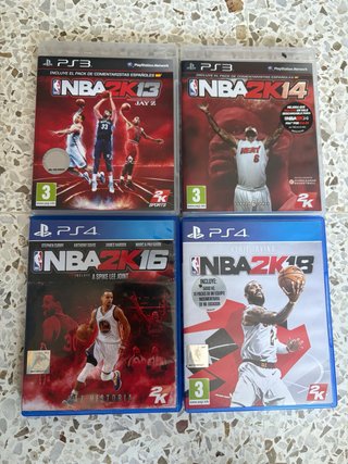 Lote 4 Juegos NBA 2K (PS3 y PS4)