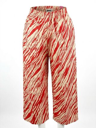 Pantalón ancho estampado animal print rojo