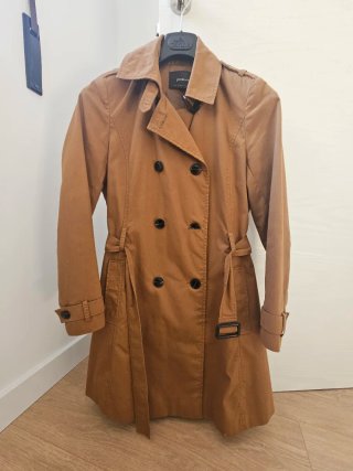 Trench Gabardina Stradivarius Marrón Talla M