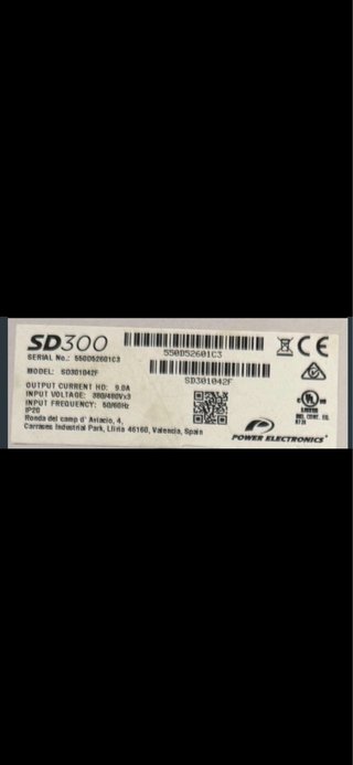 Variador de frecuencia Power Electronics SD300
