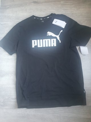 Camiseta Puma Negra con Etiquetas