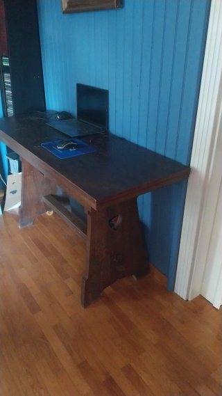 Mesa Castellana Antigua Única Madera