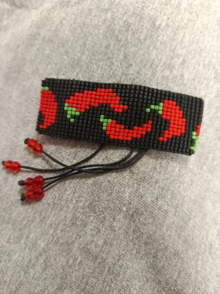Pulsera Miyuki Chiles Rojos