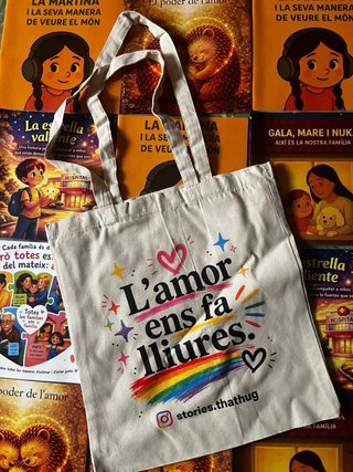 Bolso de tela L'amor ens fa lliures