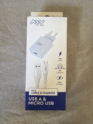Cargador My Way USB A y Micro USB