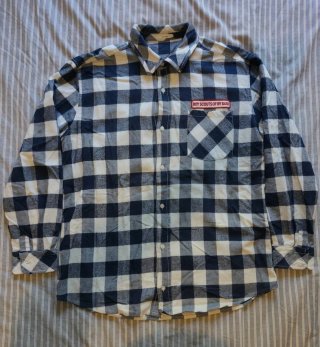 Camisa franela cuadros azules. Talla XL. Hombre