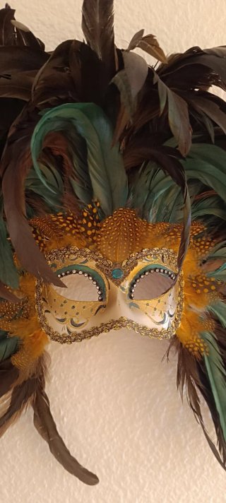 Máscara Veneciana Decorativa Plumas