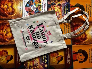Bolso de tela L'amor no s'amaga