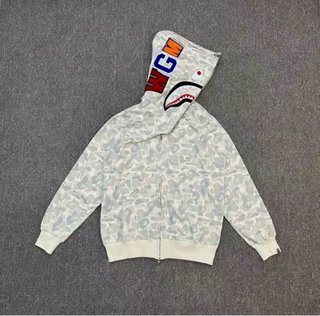 BAPE Sudadera Shark Blanca Camo Full Zip Streetwea