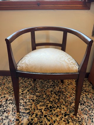 Coppia poltroncine pozzetto legno massiccio