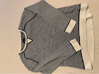 Maglione Tommy Hilfiger righe blu/bianche