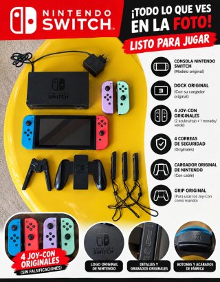 Nintendo Switch con 4 Joy-Con Originales