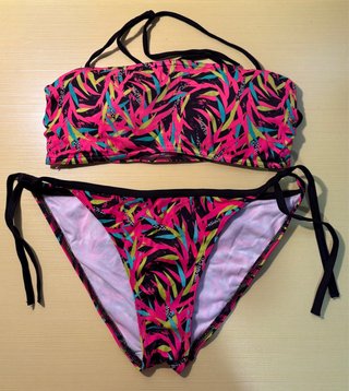 Bikini estampado tropical multicolor