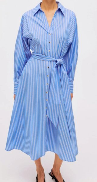 Vestido camisero midi rayas Talla M
