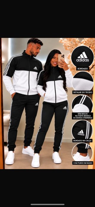 Chándal Adidas Negro y Blanco Hombre y mujer