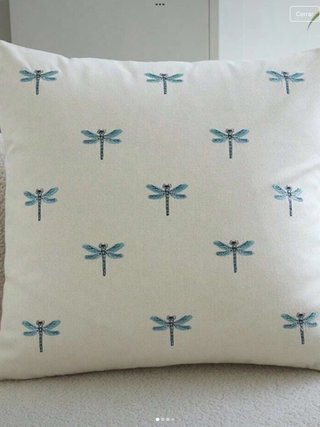 Fundas Cojín Libélulas Bordadas 45x45