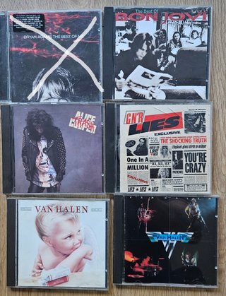 Lote 5 CD Hard Rock Bon Jovi Van Halen Guns N Rose