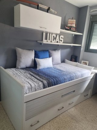 Cama Nido Blanca con 2 Camas y 2 Cajones