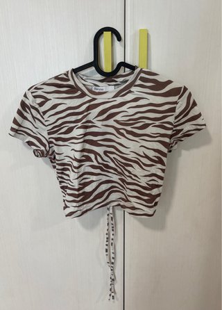 Camiseta Bershka Zebra Talla Única
