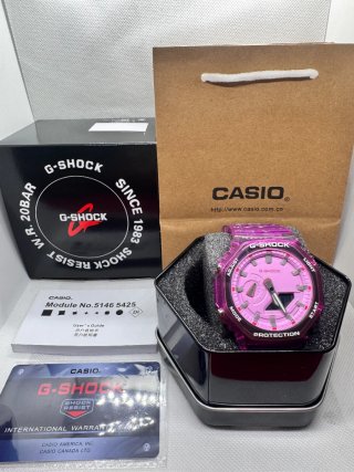 Reloj G-Shock Casio Rosa Transparente