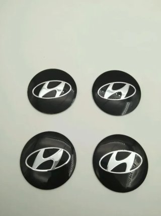 Chapas de centro de rueda Hyundai negro 56 mm