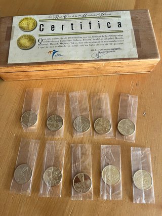 Colección 10 Medallas Olímpicas Baño Oro