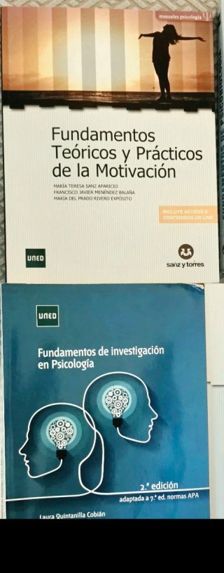 Lote de 2 Libros 1º Psicología UNED -