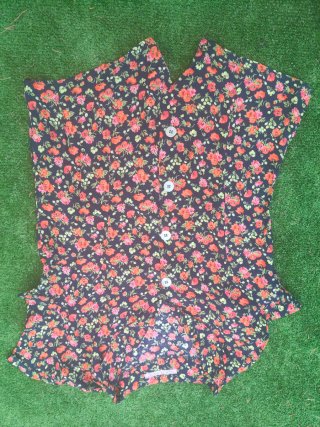 Blusa M Floreada Entallada manga corta viscosa