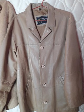 Chaqueta de Piel Beige Extra Piel