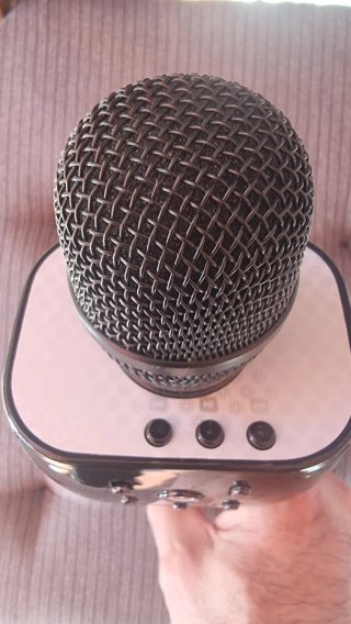 Micrófono Karaoke KSiS Negro/Plateado