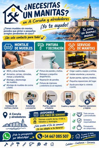 Servicio manitas a Coruña