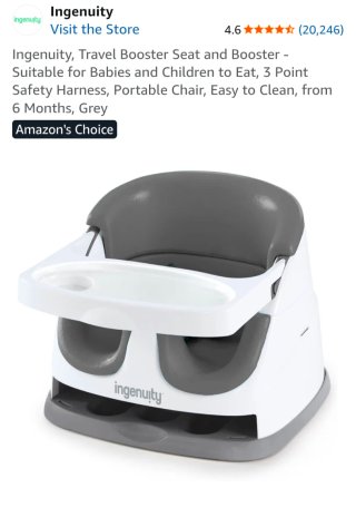 Silla Trona Ingenuity Baby Base 2 en 1