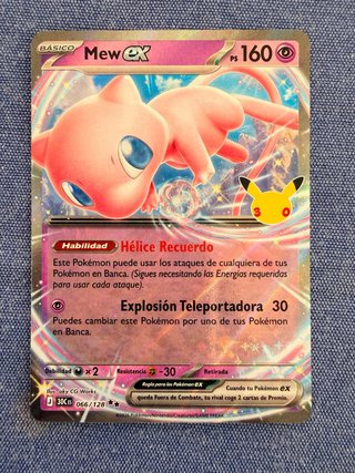 Mew EX 30 Aniversario Carta Pokémon