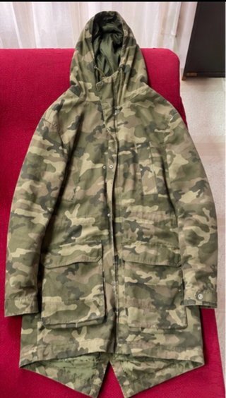 Parka H&M Uomo Camouflage Verde Militare M