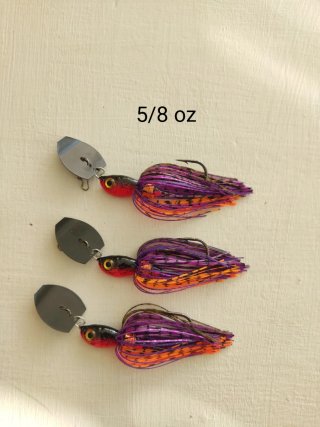 3 Chatterbaits 5/8 oz