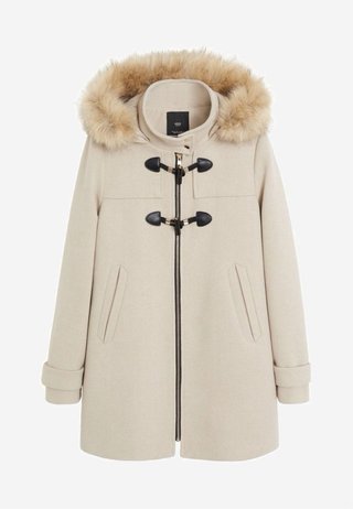 Abrigo Duffle Mango Talla XS Beige