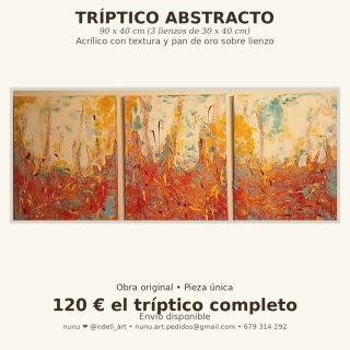 Tríptico Abstracto Original
