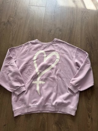 Sudadera H&M Corazón Blanco Talla M