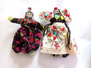 2 Muñecas Tradicionales Turcas Vintage