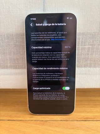 iPhone 12 89% Capacidad Máxima