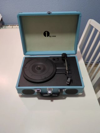 Tocadiscos 1 by one azul y negro