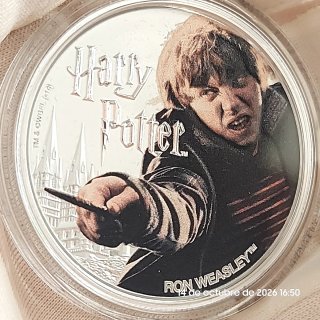 Moneda Plata Harry Potter Ron Weasley